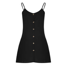 Load image into Gallery viewer, SAGACE Dresses For Women 2019 New Fashion Pure Color Button Polyester Summer Dress Party Night Woman Dresses Dropship 952020