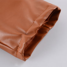 Load image into Gallery viewer, Short Black PU Leather Jacket Autumn Coat