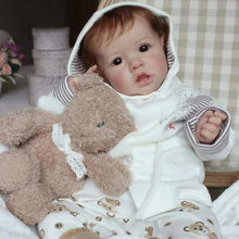Load image into Gallery viewer, 22 Inches Miah Soft Silicone Lifelike Reborn Baby Doll Costume Accessories Set Girl's Gift-Silicone Vinyl Body (Cloth is Random)