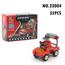 Load image into Gallery viewer, police special police car fire engine missile car plane building block truck house building block boy hand made toy
