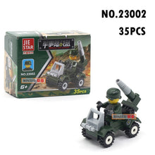 Load image into Gallery viewer, police special police car fire engine missile car plane building block truck house building block boy hand made toy