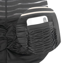 Load image into Gallery viewer, Gym Shorts Women Fold Pocket Floral Printing Yoga Shorts Hollow High Waist Summer Sports Short Athletic Workout Fitness Shorts