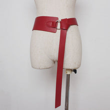 Load image into Gallery viewer, Round gold buckle Lady Decorated Wide Waistband for Woman Fashion Knotted Waist Seal with Coat Sweater Wide Belt harajuku