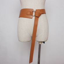 Load image into Gallery viewer, Round gold buckle Lady Decorated Wide Waistband for Woman Fashion Knotted Waist Seal with Coat Sweater Wide Belt harajuku