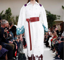 Load image into Gallery viewer, Round gold buckle Lady Decorated Wide Waistband for Woman Fashion Knotted Waist Seal with Coat Sweater Wide Belt harajuku