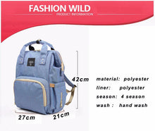 Load image into Gallery viewer, Multifunctinal solid baby care diaper bag fashion mother maternity backpack infant nappy changing product with milk bottle bag