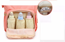 Load image into Gallery viewer, Multifunctinal solid baby care diaper bag fashion mother maternity backpack infant nappy changing product with milk bottle bag