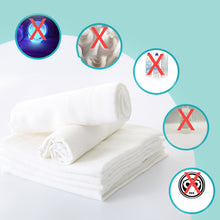 Load image into Gallery viewer, 8Pcs Absorbent Gauze Diapers Cotton Muslin Burp Cloths Flat Form Cloth Diaper Extra Soft and Absorbent