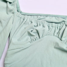 Load image into Gallery viewer, Cryptographic Ribbed Side Drawstring Ruched Sexy Mini Dress Lantern Sleeve 2020 Autumn Backless Dresses Bodycon Women Clothes