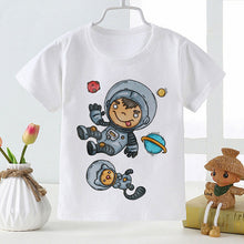 Load image into Gallery viewer, New Summer Kids Boys Short Sleeve T-shirts Tops Clothes 2-8Y Baby Boy Astronaut Rocket Print Tees Children Clothing Kid Outfit