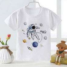 Load image into Gallery viewer, New Summer Kids Boys Short Sleeve T-shirts Tops Clothes 2-8Y Baby Boy Astronaut Rocket Print Tees Children Clothing Kid Outfit