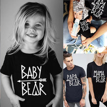 Load image into Gallery viewer, Family T-Shirts Papa Bear Mama Bear Baby Bear Letter Print T-shirt Parent-child Short Sleeve T-shirts Family Matching Sets Tops
