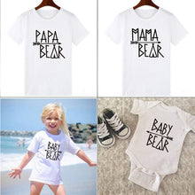 Load image into Gallery viewer, Family T-Shirts Papa Bear Mama Bear Baby Bear Letter Print T-shirt Parent-child Short Sleeve T-shirts Family Matching Sets Tops