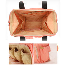Load image into Gallery viewer, Multifunctinal solid baby care diaper bag fashion mother maternity backpack infant nappy changing product with milk bottle bag