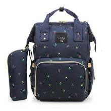 Load image into Gallery viewer, Multifunctinal solid baby care diaper bag fashion mother maternity backpack infant nappy changing product with milk bottle bag