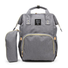 Load image into Gallery viewer, Multifunctinal solid baby care diaper bag fashion mother maternity backpack infant nappy changing product with milk bottle bag