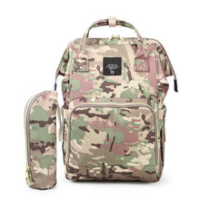 Load image into Gallery viewer, Multifunctinal solid baby care diaper bag fashion mother maternity backpack infant nappy changing product with milk bottle bag
