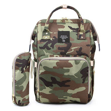 Load image into Gallery viewer, Multifunctinal solid baby care diaper bag fashion mother maternity backpack infant nappy changing product with milk bottle bag