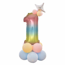 Load image into Gallery viewer, 32 Inch Foil Gradient Digital Balloons Set Number Balloon Happy Birthday Balloons Party Decor Kids Cartoon Hat Toy