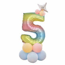 Load image into Gallery viewer, 32 Inch Foil Gradient Digital Balloons Set Number Balloon Happy Birthday Balloons Party Decor Kids Cartoon Hat Toy