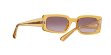 Load image into Gallery viewer, Ray-Ban Women&#39;s RB4395 Kiliane Square Sunglasses, Transparent Yellow/Gradient Violet, 54 mm
