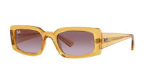 Load image into Gallery viewer, Ray-Ban Women&#39;s RB4395 Kiliane Square Sunglasses, Transparent Yellow/Gradient Violet, 54 mm
