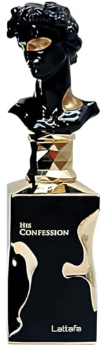 Lattafa His Confession for Men Eau de Parfum Spray, 3.4 Ounce / 100 Ml