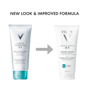 VICHY Pureté Thermale One Step Cleanser for Sensitive Skin, 6.7 Fl. Oz