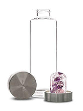 Load image into Gallery viewer, VitaJuwel ViA WELLNESS - Crystal Water Bottle with Amethyst, Rose Quartz &amp; Clear Quartz
