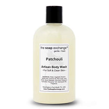 Load image into Gallery viewer, The Soap Exchange Body Wash - Patchouli Scent - Hand Crafted 12 fl oz / 354 ml Natural Artisan Liquid Soap for Hand, Face &amp; Body, Shower Gel, Cleanse, Moisturize, &amp; Protect. Made in the USA.
