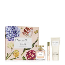 Load image into Gallery viewer, Oscar de la Renta Alibi Eau de Parfum 3 Piece Gift Set for Women - Perfume Spray 3.4 Fl. Oz, Purse Spray, Travel Spray 0.5 Fl. Oz, and Body Lotion 3.4 Fl. Oz
