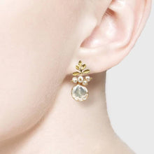 Load image into Gallery viewer, Pearl Earrings with 18k Gold Life Tree, 925 Sterling Needle &amp; Baroque Pearl Drop Earrings for Women
