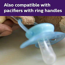 Load image into Gallery viewer, Philips AVENT Soothie Snuggle Pacifier Holder with Detachable Pacifier, 0m+, Elephant, SCF347/03- 1 Count (Pack of 1)
