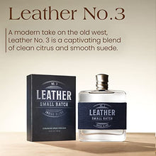 Load image into Gallery viewer, Tru Western Leather #3 Indigo Blend Men's Cologne, 3.4 fl oz (100 ml) - Clean, Smooth, Masculine
