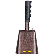 Load image into Gallery viewer, 10 Inch Steel Cowbell with Handle Cheering Bell for Sports Events Large Solid School Bells &amp; Chimes Percussion Musical Instruments Call Bell Alarm(Copper)
