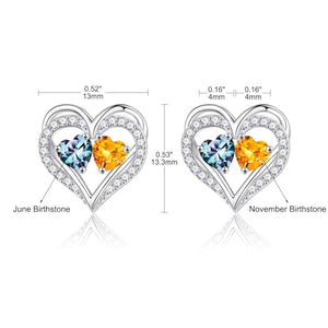 Iefil Gifts for Wife Girlfriend - Birthstone Earrings Birthday Gifts for Women Valentines Gifts for Her Alexandrite Citrine Earrings June November Birthstone Jewelry