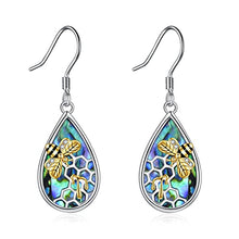 Load image into Gallery viewer, Bee Dangle Earrings Bee Earrings 925 Sterling Silver Bee Drop Earrings Jewelry Gifts for Women Friends Mother Daughter (bee earrings 2)
