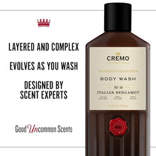 Load image into Gallery viewer, Cremo Rich-Lathering Italian Bergamot Body Wash for Men, Notes of Italian Bergamot, Neroli Blossom, and Fresh Vetiver, 16 Fl Oz
