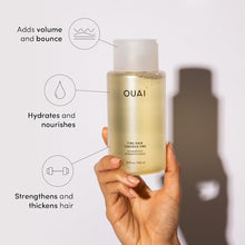 Load image into Gallery viewer, OUAI Fine Shampoo and Conditioner Set - Sulfate Free Shampoo and Conditioner for Fine Hair - Made with Keratin, Marshmallow Root, Shea Butter &amp; Avocado Oil - Free of Parabens &amp; Phthalates (10 Fl Oz)
