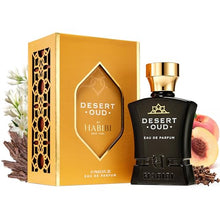 Load image into Gallery viewer, H HABIBI Desert Oud Arabian Fragrance for Men - Floral, Woody, Patchouli Cologne for Men - Warm, Sweet &amp; Spicy Niche Eau de Parfum Men - Blended with Rare Exotic Notes Made In USA
