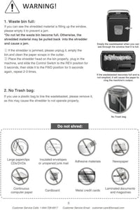 Bonsaii Paper Shredder for Home Use,6-Sheet Crosscut Paper and Credit Card Shredder for Home Office with Handle for Document,Mail,Staple,Clip-3.4 Gal Wastebasket(C237-B)