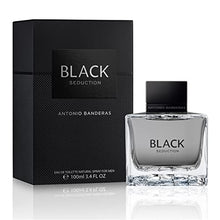 Load image into Gallery viewer, Antonio Banderas Perfumes - Black Seduction - Eau de Toilette Spray for Men - Long Lasting - Elegant, Masculine and Sexy Fragance - Amber Woody Scent- Ideal for Special Events - 3.4 Fl Oz
