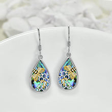 Load image into Gallery viewer, Bee Dangle Earrings Bee Earrings 925 Sterling Silver Bee Drop Earrings Jewelry Gifts for Women Friends Mother Daughter (bee earrings 2)
