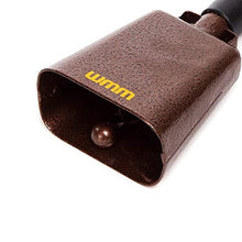 Load image into Gallery viewer, 10 Inch Steel Cowbell with Handle Cheering Bell for Sports Events Large Solid School Bells &amp; Chimes Percussion Musical Instruments Call Bell Alarm(Copper)
