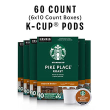 Load image into Gallery viewer, Starbucks K-Cup Coffee Pods, Medium Roast Coffee, Pike Place Roast for Keurig Brewers, 100% Arabica, 6 boxes (60 pods total)
