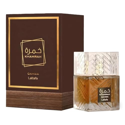 Lattafa Khamrah Qahwa for Unisex Eau de Parfum Spray, 3.4 Ounce