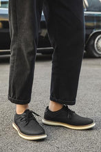Load image into Gallery viewer, BRECAVE Casual Dress Shoes Men Size 9.5 Dress Sneakers CAN Barefoot WEAR Business Fashion Shoes Stylish Formal Derby Oxford Black
