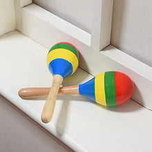 Load image into Gallery viewer, Maracas Hand Percussion Rattles, Wooden Rumba Shaker Musical Instrument for Kids Adults, Set of 2
