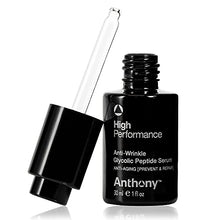 Load image into Gallery viewer, Anthony High Performance Anti-Wrinkle Glycolic Peptide Serum. Anti-Aging Lifting Moisturizer with Glycolic Acid, Peptides, Biotin, Pullulan, and Algae Extract. Hydrates All Types of Skins (1 Fl Oz)
