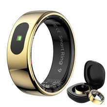 Load image into Gallery viewer, Smart Ring Health Tracker for Women &amp; Men, Fitness Ring with Sleep &amp; Motion Tracking, Touch Control, No Subscription Required, Compatible with iOS &amp; Android (Gold, 10)
